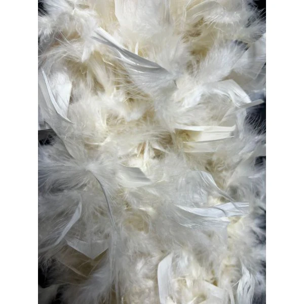 Beige 60g Feather Boa - 150cm - Image 3