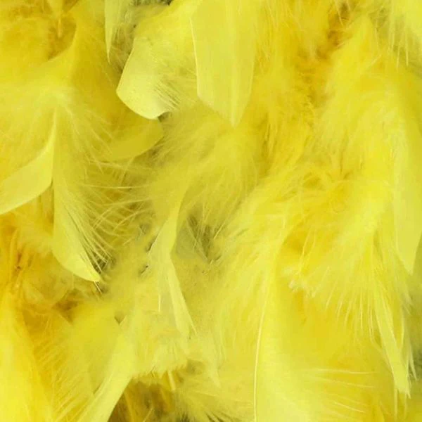 Yellow 60g Feather Boa - 150cm - Image 2