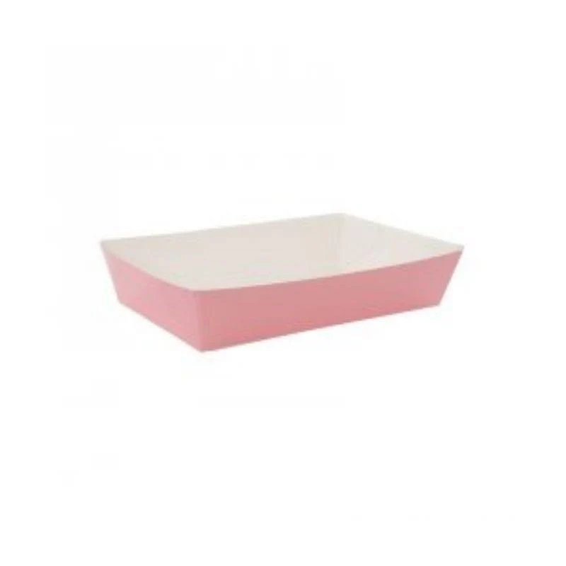 10 Pack Classic Pink Lunch Trays - 22cm x 14cm x 5cm