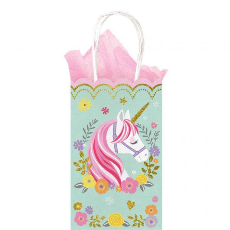 10 Pack Magical Unicorn Glitter Small Treat Bag