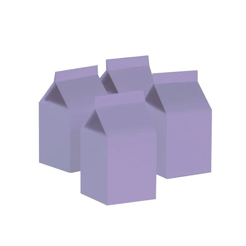 10 Pack Pastel Lilac Milk Box
