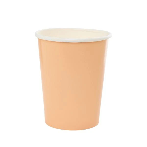 10 Pack Peach Paper Cup - 260ml