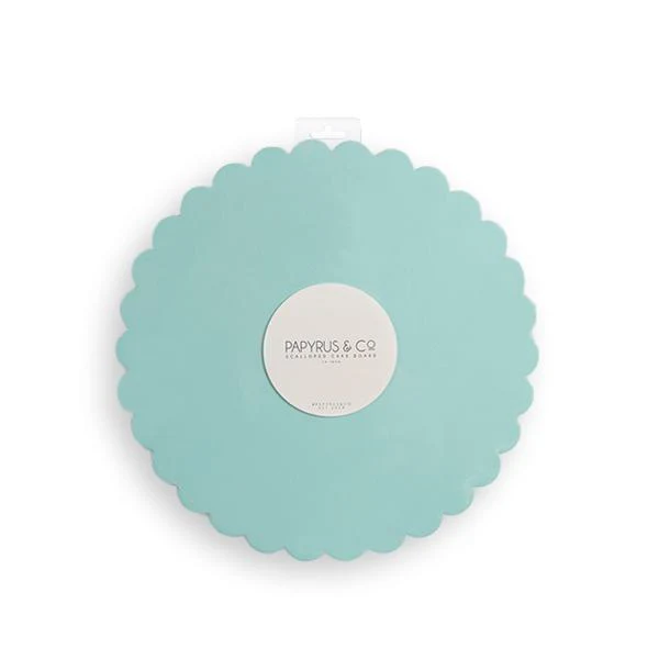 Pastel Blue Scalloped Cake Board - 25cm - Image 4