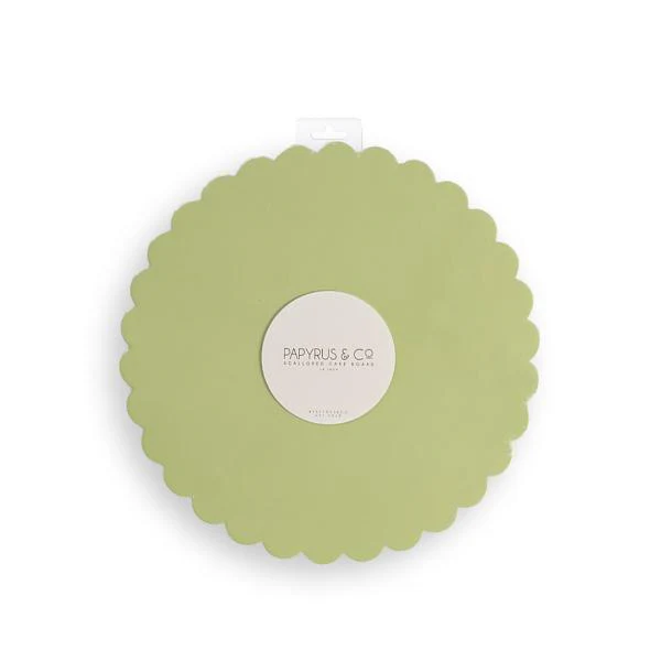 Pastel Green Scalloped Cake Board - 25.4cm