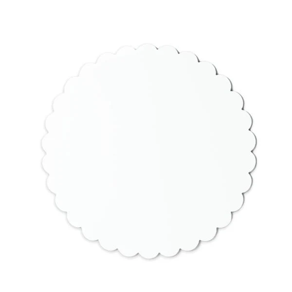 White Scalloped Cake Board - 25cm