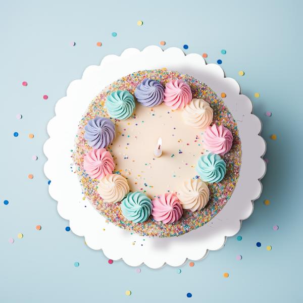 White Scalloped Cake Board - 25cm - Image 2