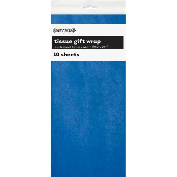 10 Sheets Electric Blue Tissues