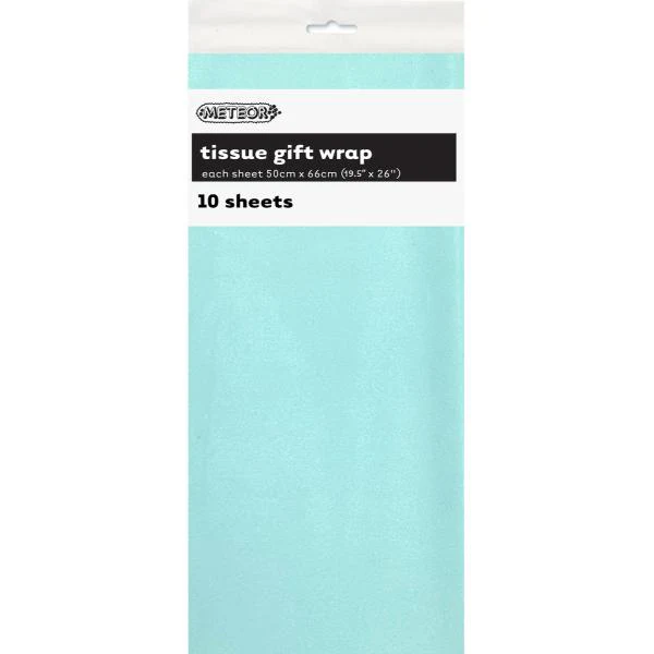 10 TISSUE SHEETS - PASTEL BLUE