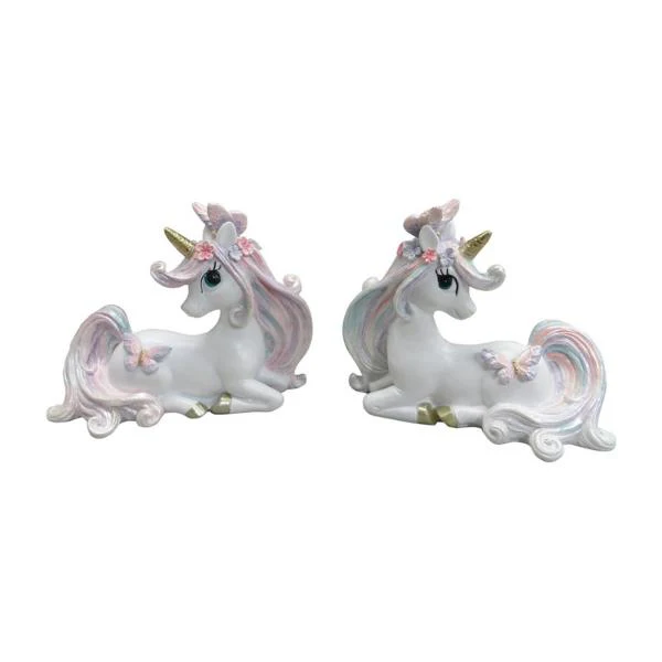 10cm Sitting Butterfly Unicorn 2 Asstd