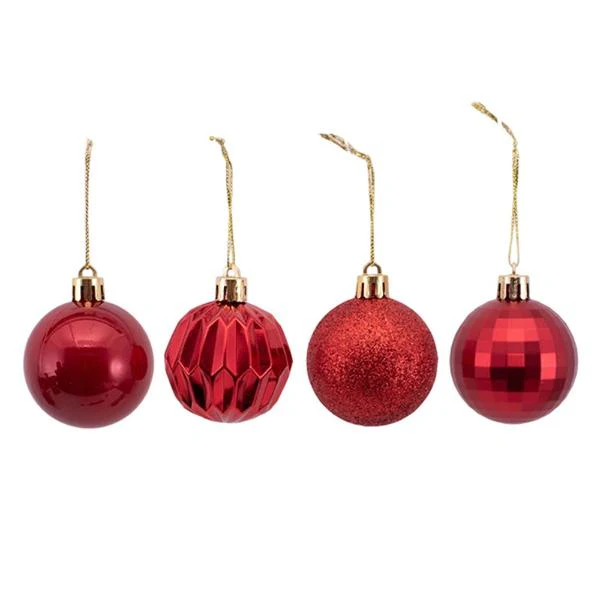 10 Pack Red Bauble - 5cm