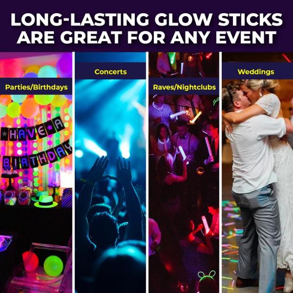 10 Pack Jumbo Glow Sticks - 30cm - Image 2