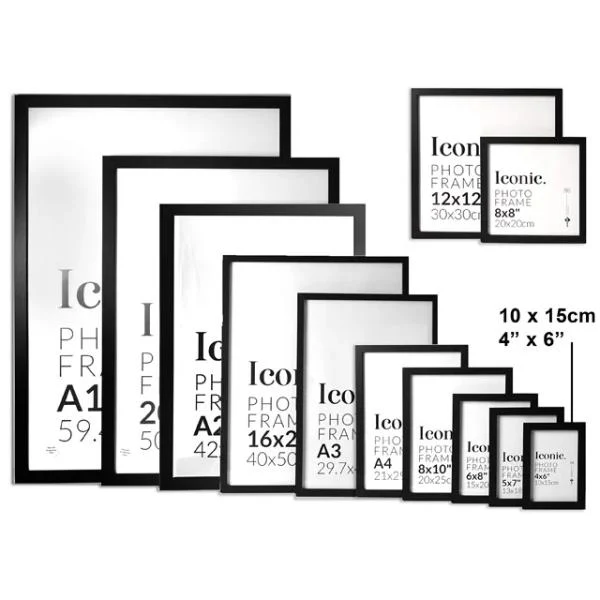 Black Iconic Frame - 10cm x 15cm