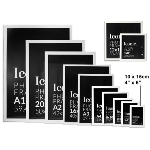 White Iconic Frame - 10cm x 15cm