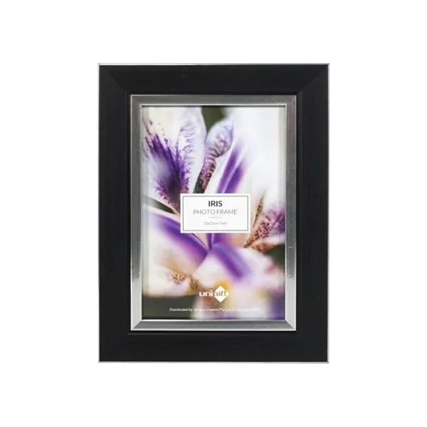 Black & Silver Iris Frame - 10cm x 15cm