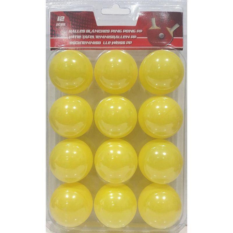 12 Pack Yellow Pingpong Balls