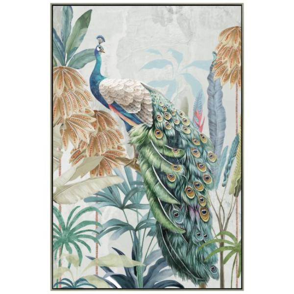 Hand Painted Print With Silver Frame - 120cm