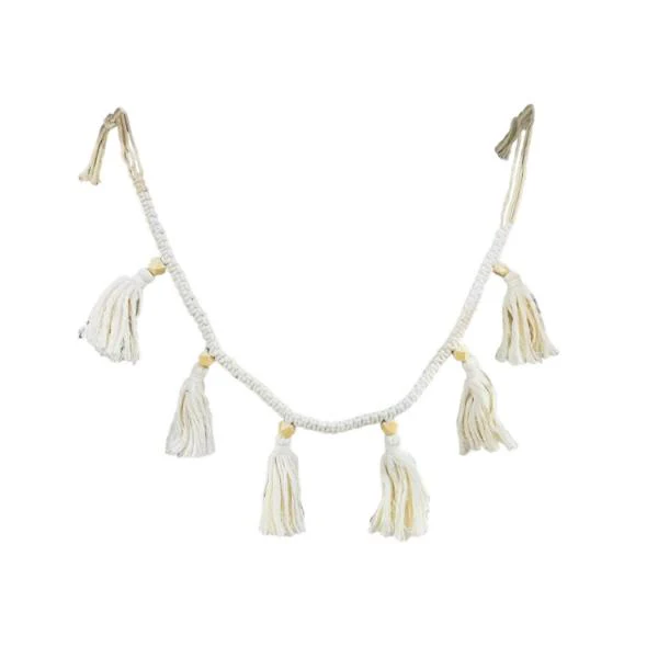 White Macrame Garland - 120cm - Image 2