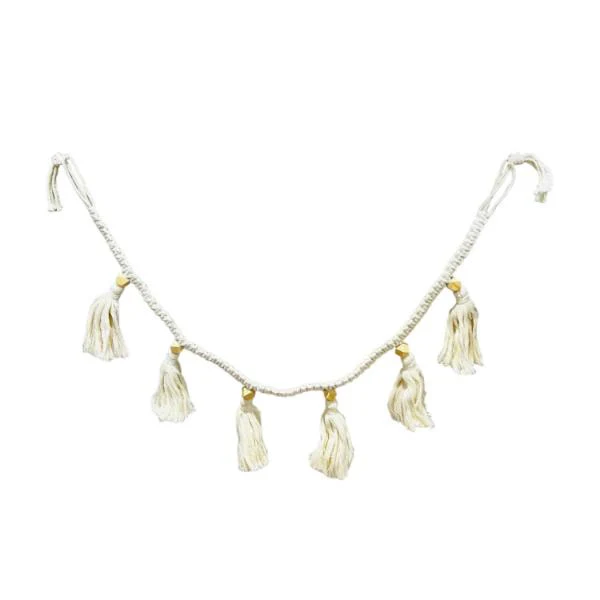 White Macrame Garland - 120cm - Image 3