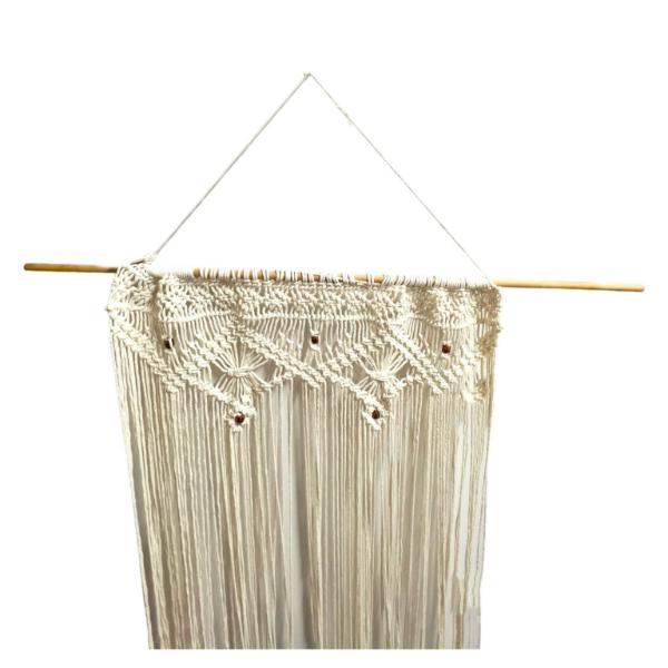 White Macrame Wall Hanging Decor - 120cm x 150cm - Image 2