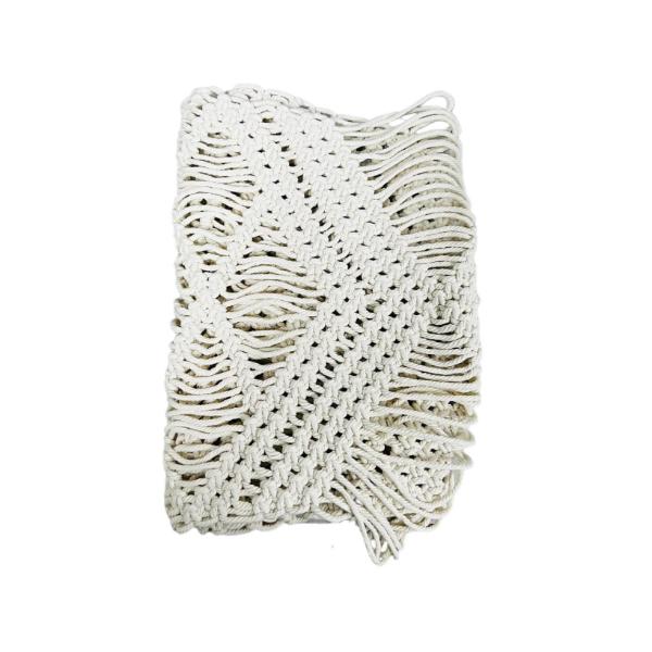 White Macrame Table Runner - 120cm x 25cm - Image 2