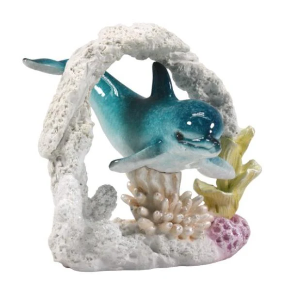 Dolphin With Coral - 12cm