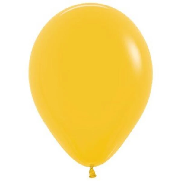 50 Pack Sempertex Fashion Honey Yellow Latex Balloons - 12cm
