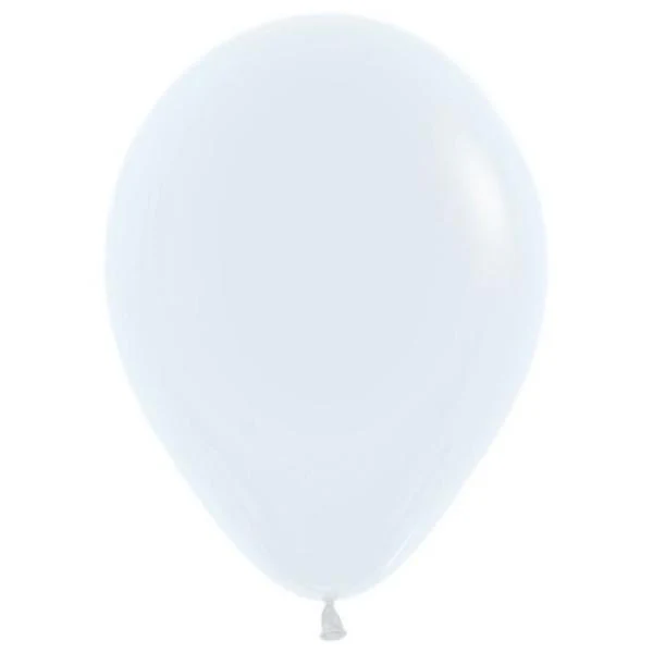50 Pack Sempertex Fashion White Latex Balloons - 12cm