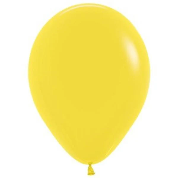 50 Pack Sempertex Fashion Yellow Latex Balloons - 12cm