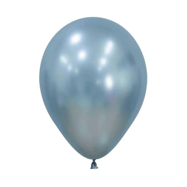 50 Pack Sempertex Silk Arctic Blue Latex Balloons - 12cm