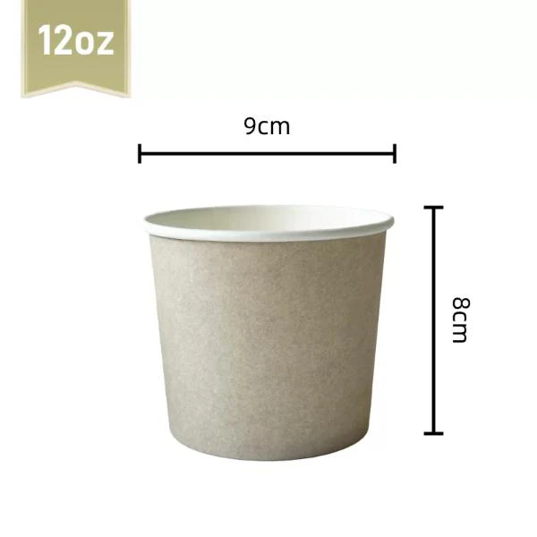 24 Pack Beige Paper Tubs - 12oz - Image 4