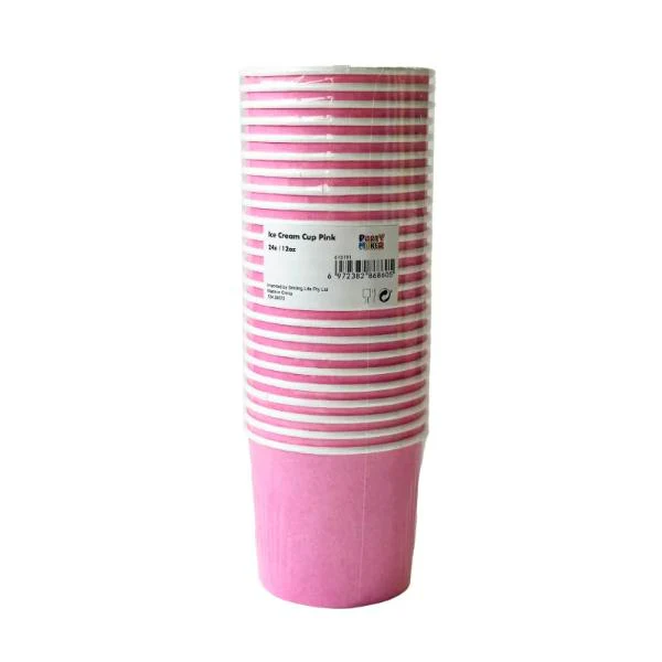 24 Pack Pink Paper Tubs - 12oz - Image 5