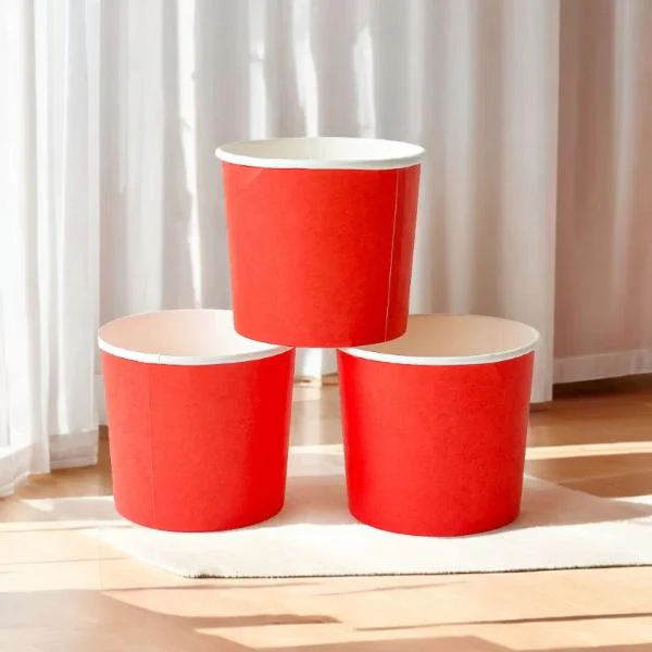 24 Pack Red Paper Tubs - 12oz - Image 3
