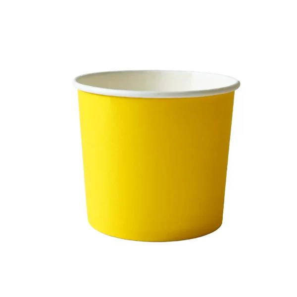 24 Pack Yellow Paper Tubs - 12oz