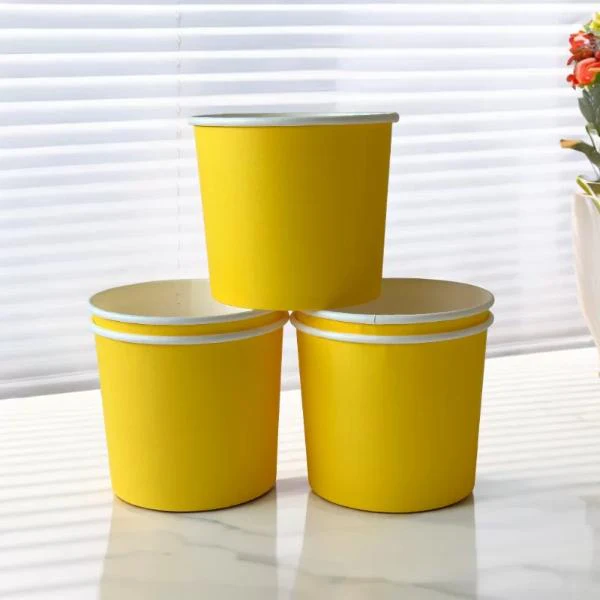 24 Pack Yellow Paper Tubs - 12oz - Image 3