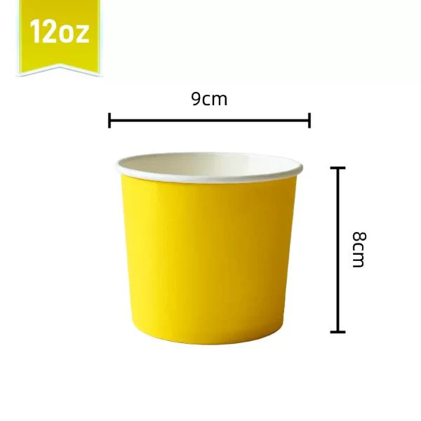 24 Pack Yellow Paper Tubs - 12oz - Image 4