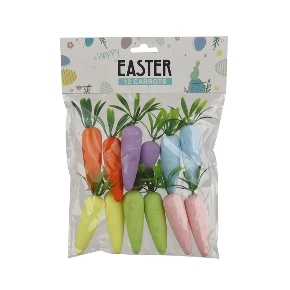 12PC 7CM EASTER CARROTS