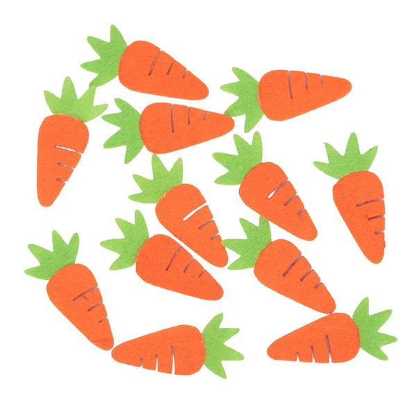 12 Pack Felt Carrot - 2cm x 5cm