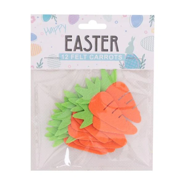 12 Pack Felt Carrot - 2cm x 5cm - Image 2