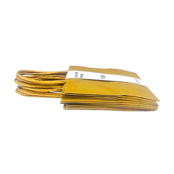 10 Pack Recycle Kraft Bag - 12cm x 15cm x 6cm - Image 2