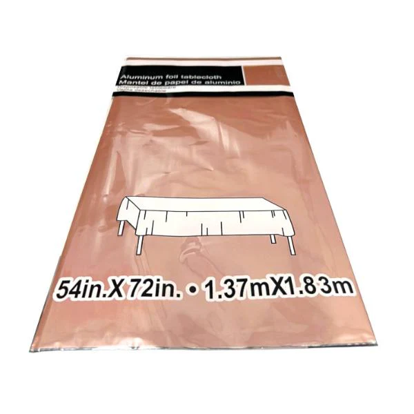 Matt Rose Gold Table Cloth - 137cm x 183cm - Image 3