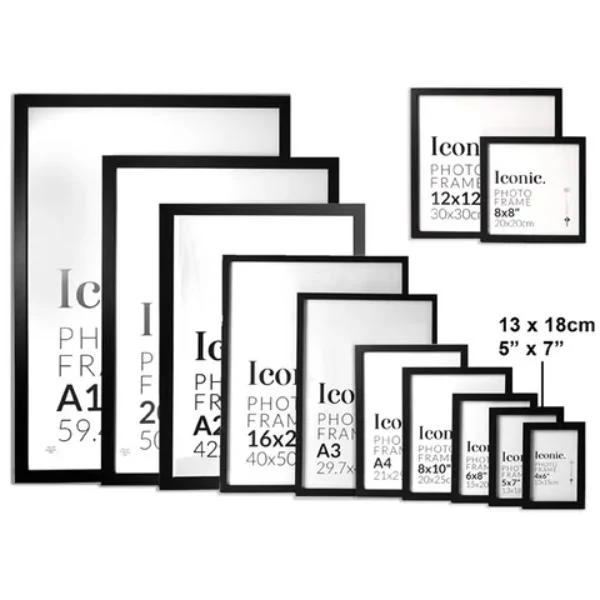 Black Iconic Frame - 13cm x 18cm