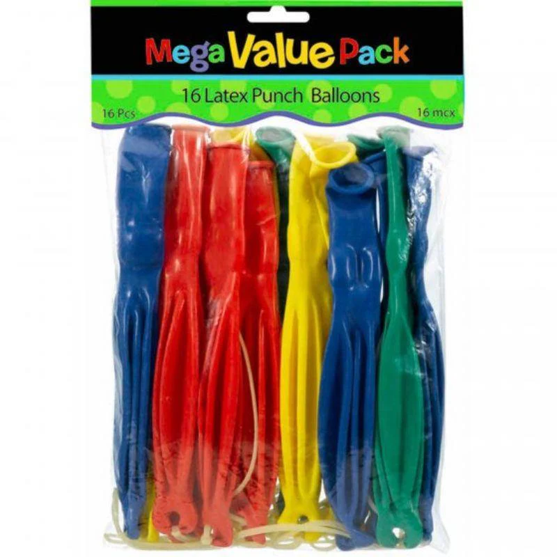 14 Pack Punch Latex Balloon Favor