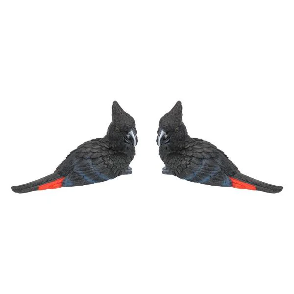 Black Cockatoo Bird Paperweight - 14cm