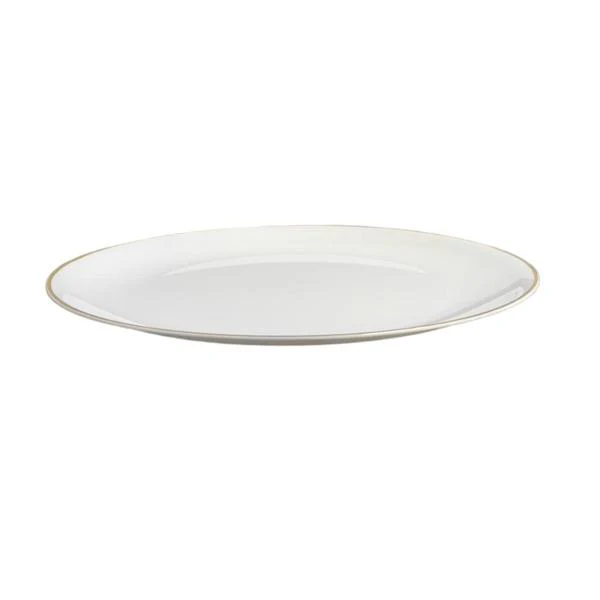 Gold Rim Round Platter - 35cm - Image 3