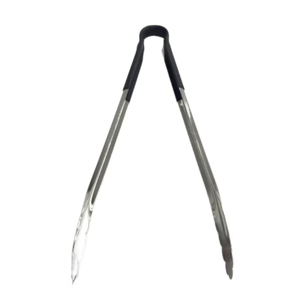 Stainless Steel Tong With Black Silicon Handle - 35cm - Image 5