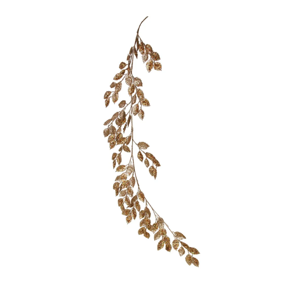 Rose Gold Glitter Leaf Garland- 155cm