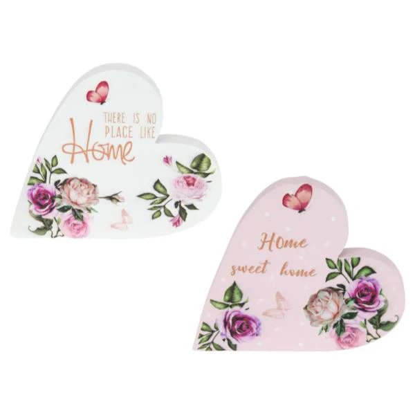Floral Home Decor Plaque - 17cm