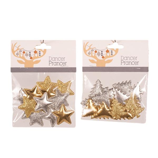 16 Pack Die Cut Star & Tree Shape With Stickers - Image 2