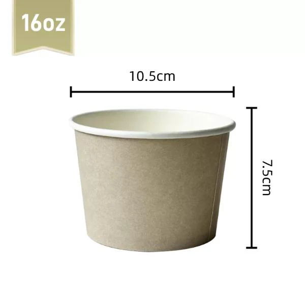12 Pack Beige Paper Tubs - 16oz - Image 3
