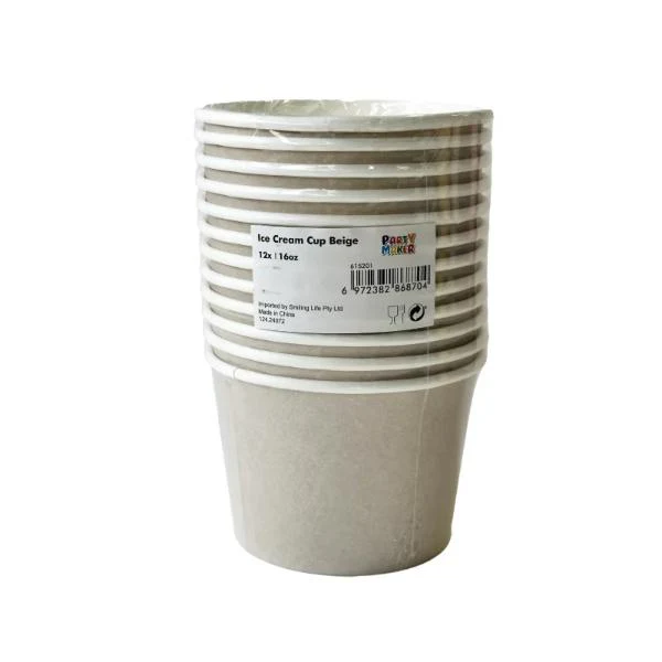 12 Pack Beige Paper Tubs - 16oz - Image 5